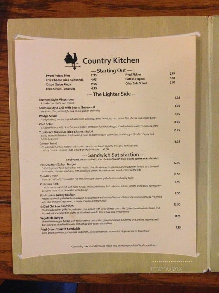 Country Kitchen - Pine Mountain, GA menu_pic