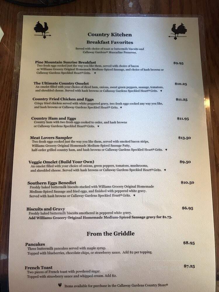 Country Kitchen - Pine Mountain, GA menu_pic