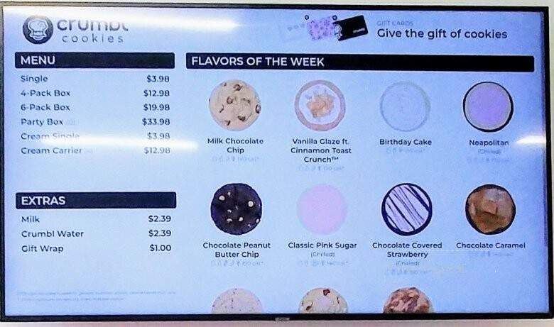 Crumbl Cookies - Mansfield, TX menu_pic