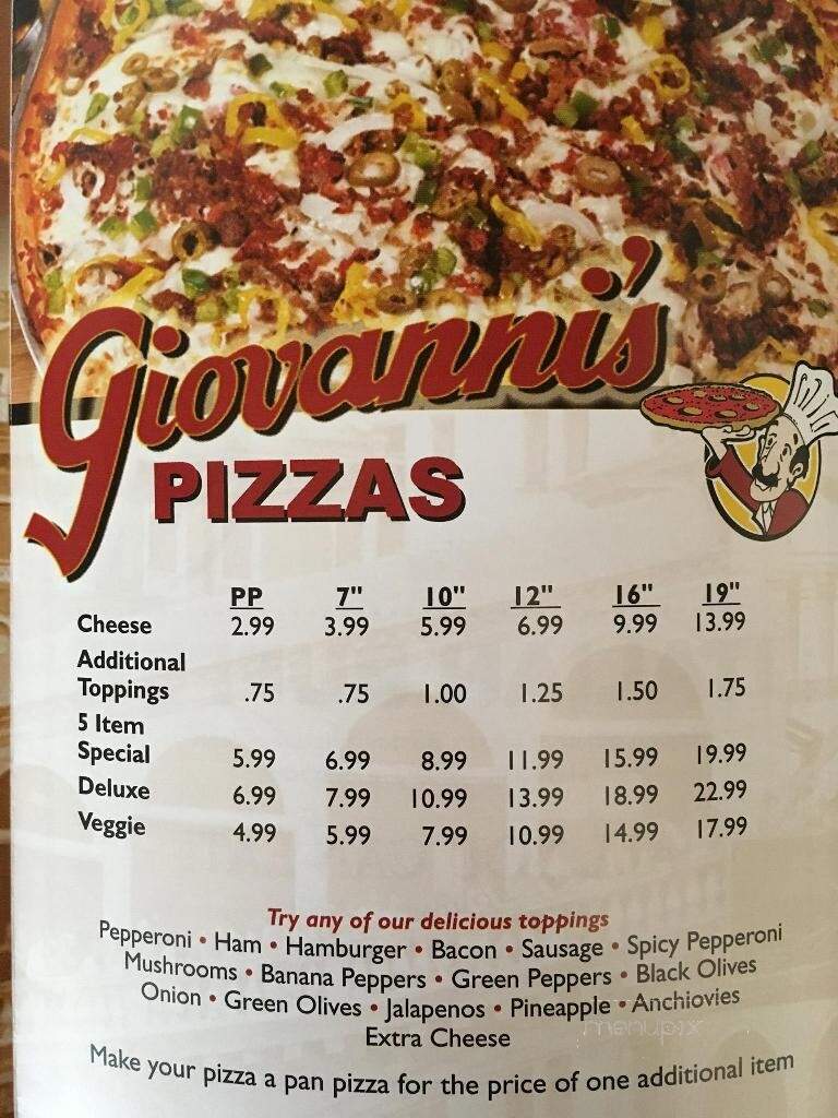 Giovanni's Pizza - Danville, KY menu_pic