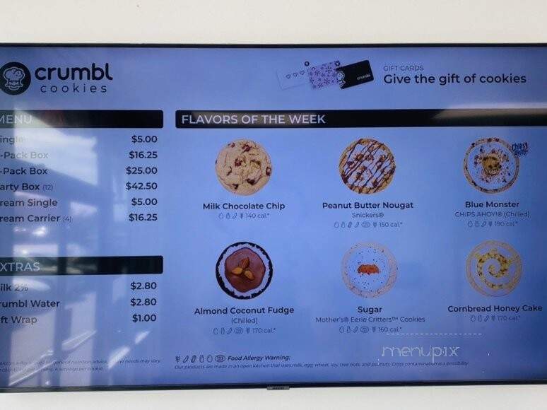 Crumbl Cookies - Folsom, CA menu_pic