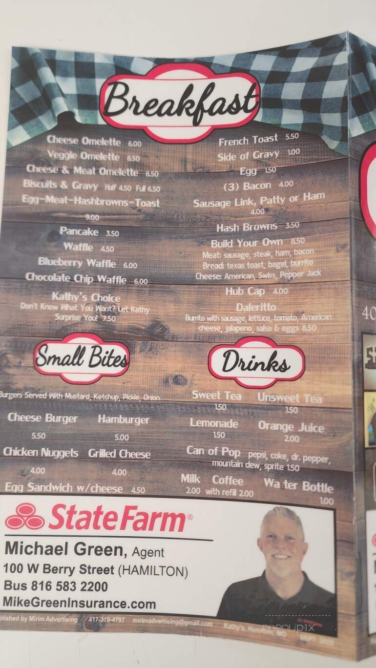 Kathy's Kitchen - Hamilton, MO menu_pic