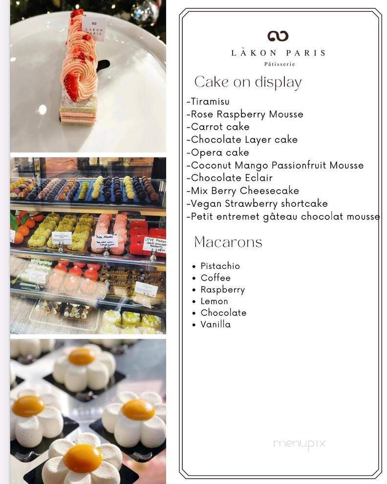 Lakon Paris Patisserie - Newton, MA menu_pic