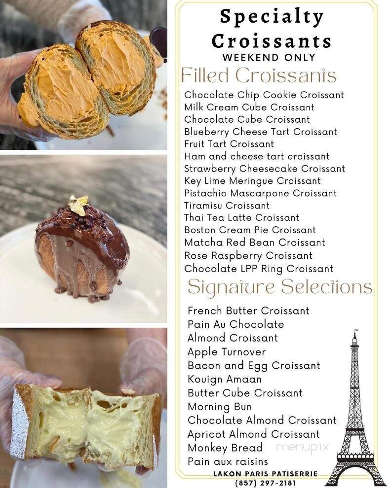 Lakon Paris Patisserie - Newton, MA menu_pic