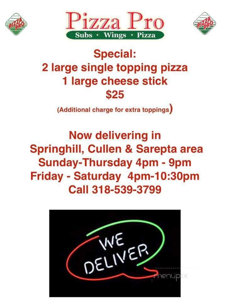 Pizza Pro - Springhill, LA