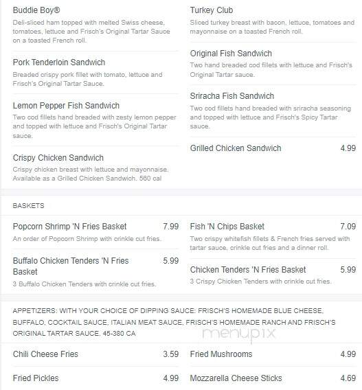 Frisch's Big Boy Restaurant - Chillicothe, OH menu_pic