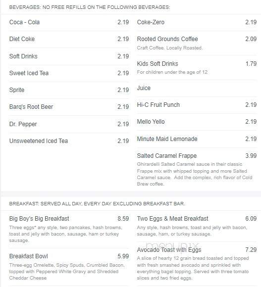 Frisch's Big Boy Restaurant - Chillicothe, OH menu_pic