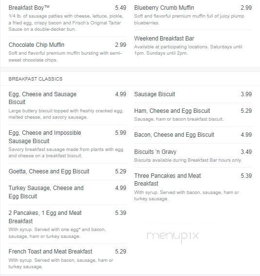 Frisch's Big Boy Restaurant - Chillicothe, OH menu_pic