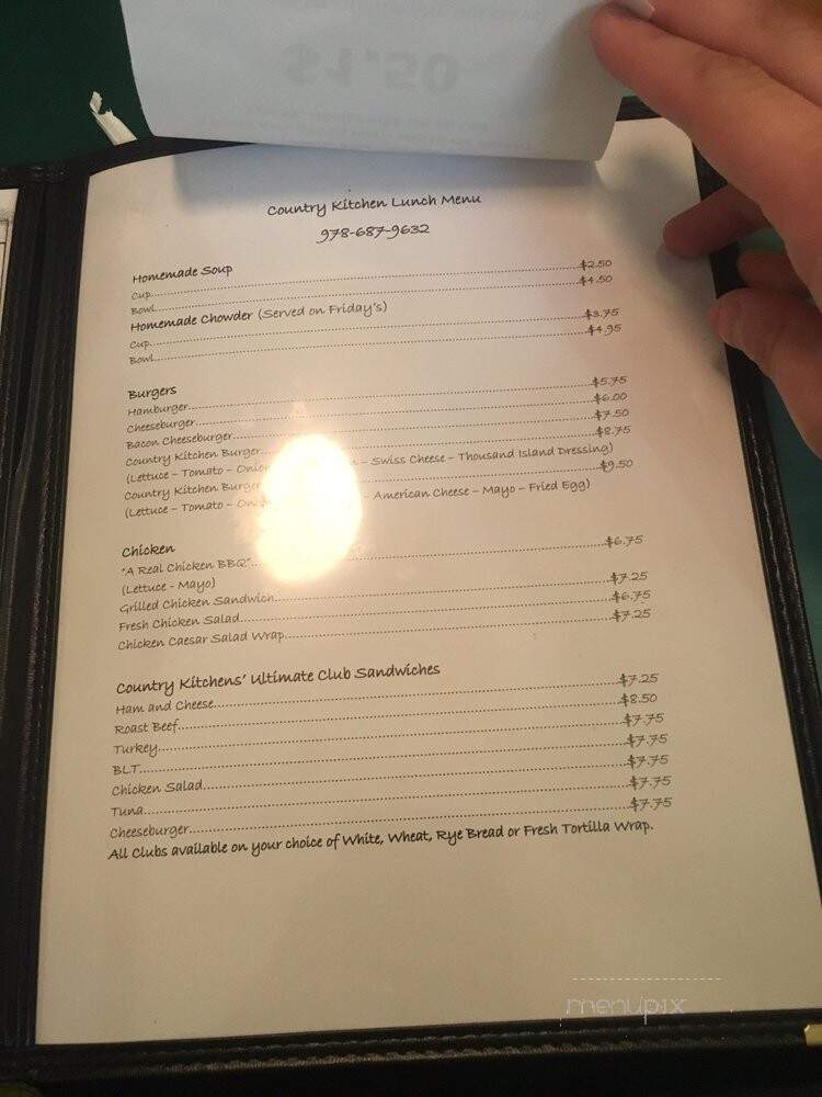 Country Kitchen - Methuen, MA menu_pic