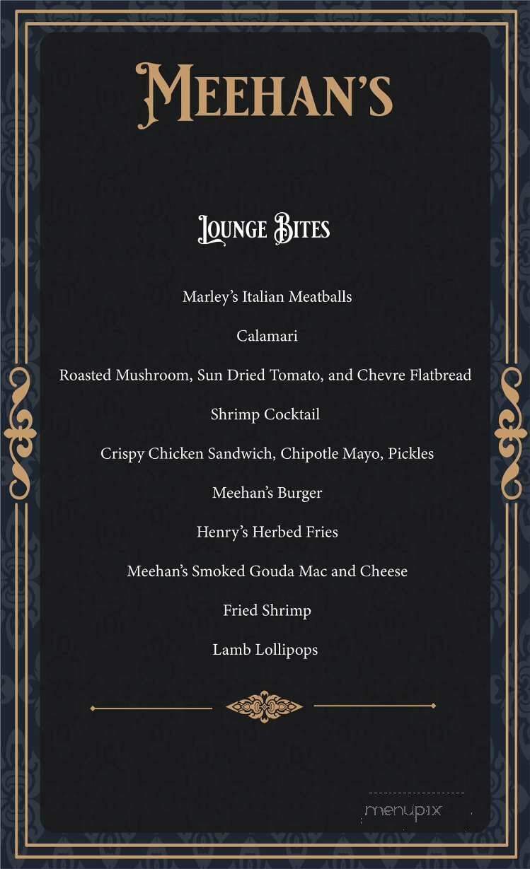 Meehan's Chophouse - Mansfield, TX menu_pic