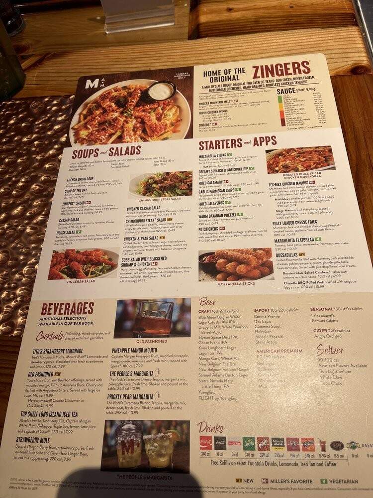 Miller's Ale House - Media, PA menu_pic