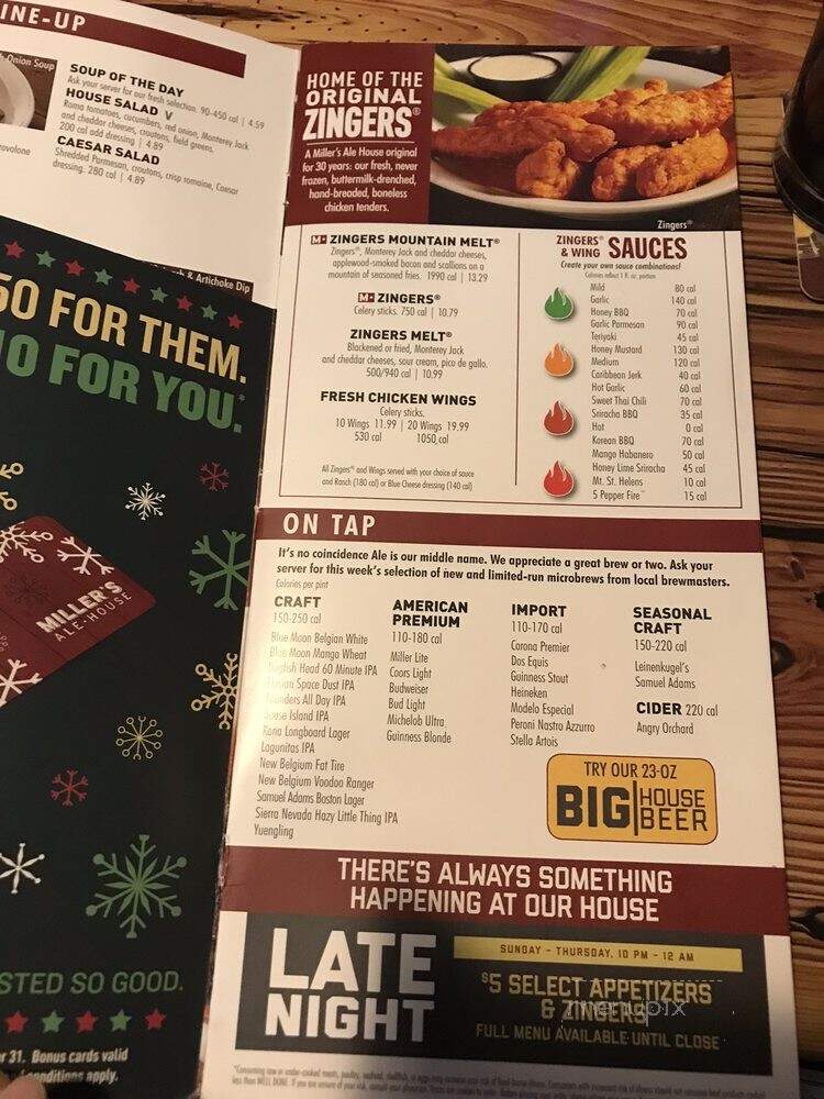 Miller's Ale House - Media, PA menu_pic