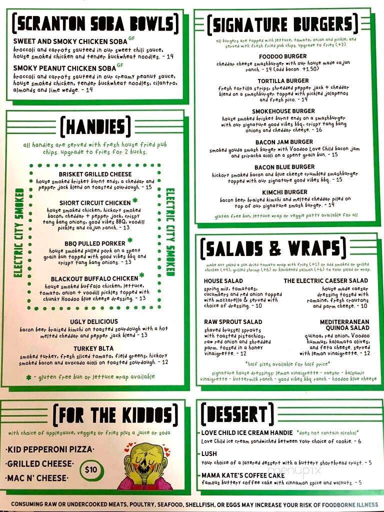 Voodoo Brewing - Scranton, PA menu_pic