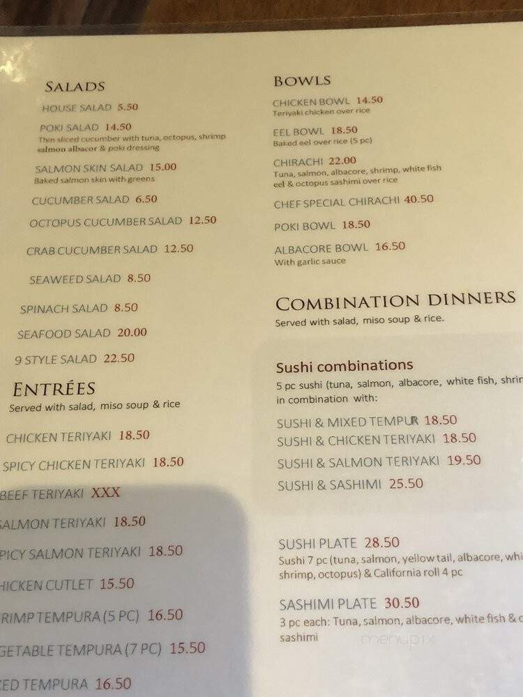 9 Style Sushi - San Clemente, CA menu_pic