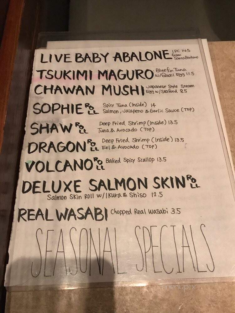 9 Style Sushi - San Clemente, CA menu_pic