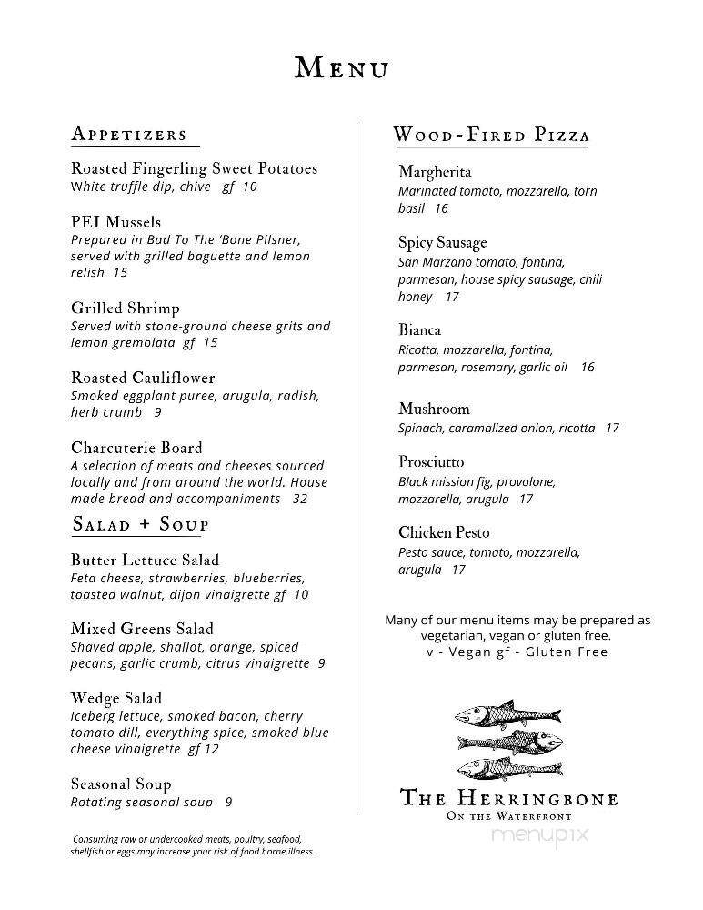 The Herringbone On the Waterfront - Edenton, NC menu_pic