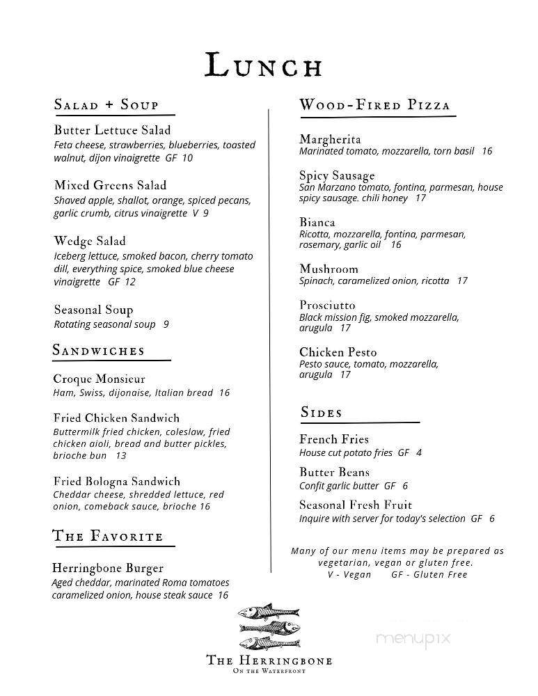 The Herringbone On the Waterfront - Edenton, NC menu_pic