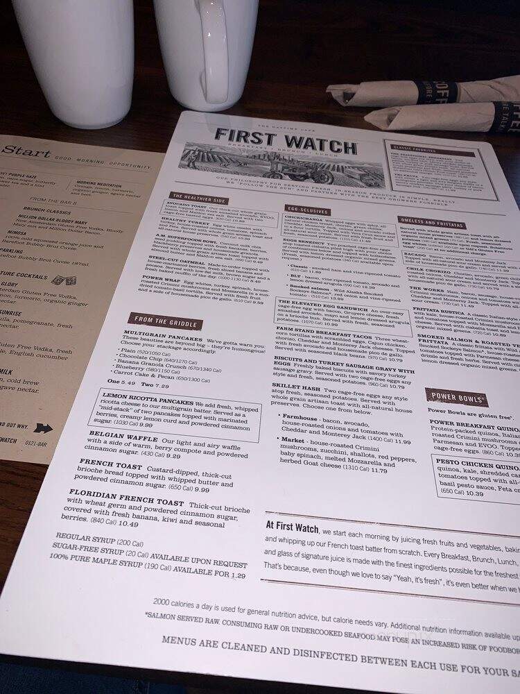 First Watch - Chesterfield, VA menu_pic