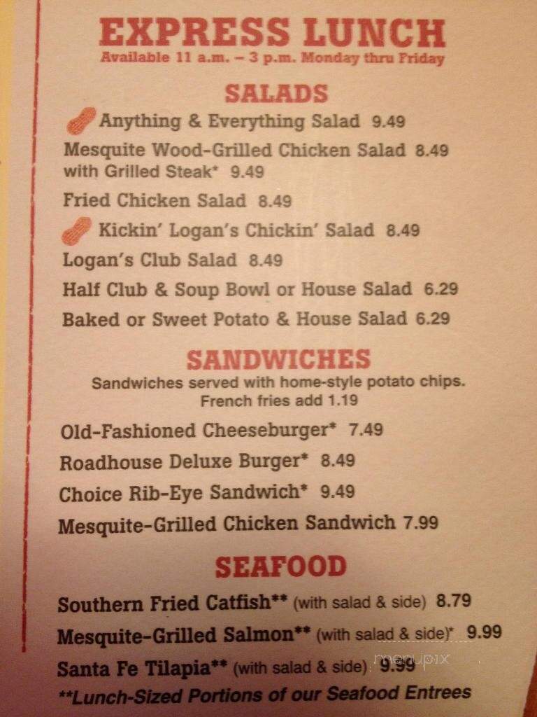Logan's Roadhouse - Monroe, NC menu_pic
