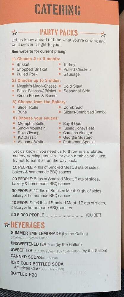 Mission BBQ - Fort Wayne, IN menu_pic
