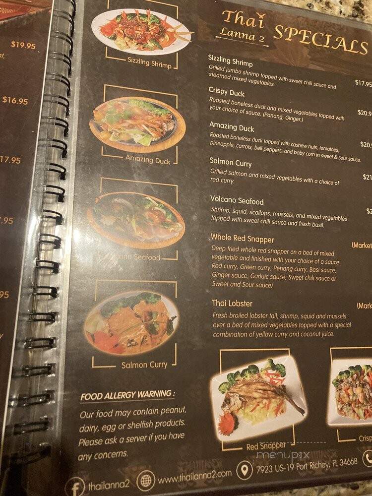 Thai Lanna 2 - Port Richey, FL menu_pic