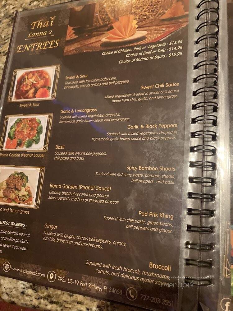 Thai Lanna 2 - Port Richey, FL menu_pic