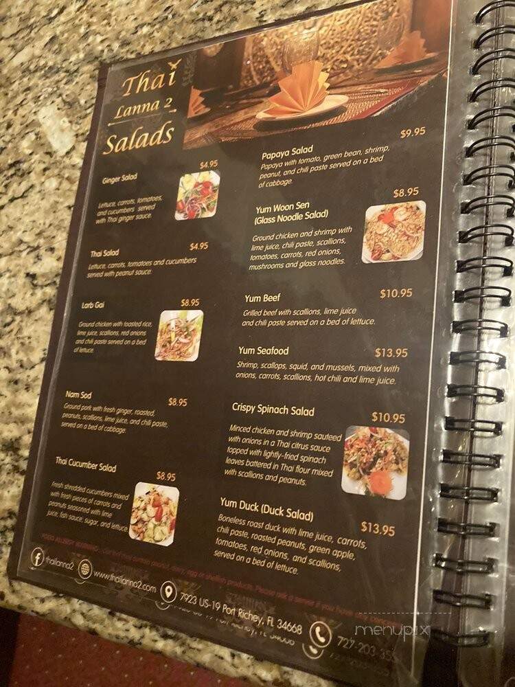 Thai Lanna 2 - Port Richey, FL menu_pic