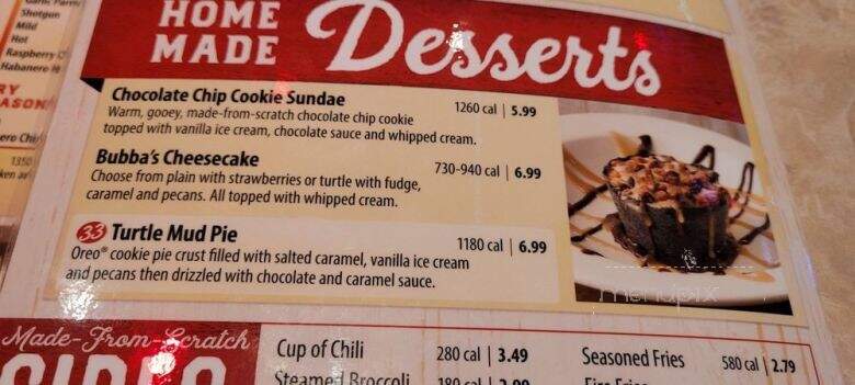 Bubba's 33 - Tampa, FL menu_pic