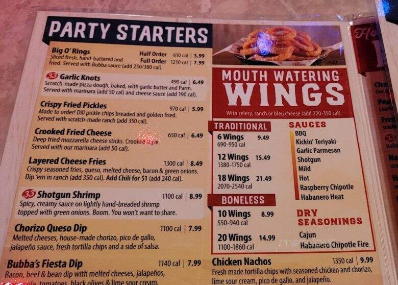 Bubba's 33 - Tampa, FL menu_pic