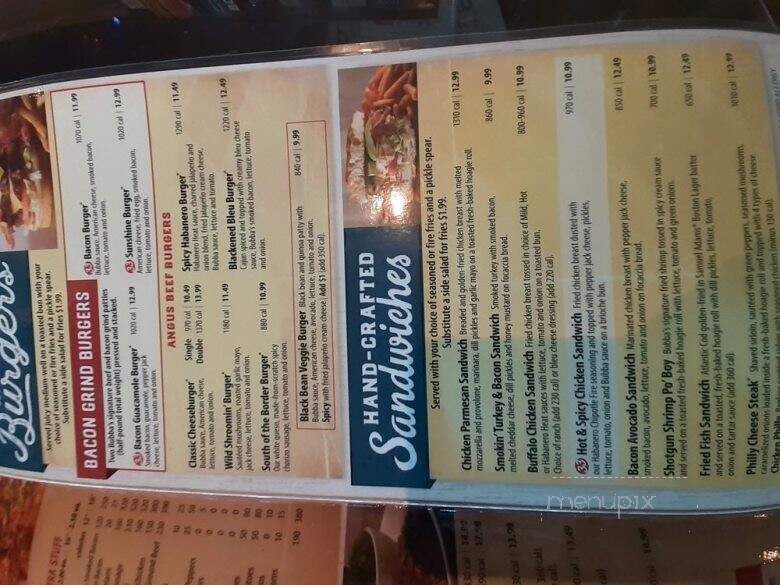 Bubba's 33 - Tampa, FL menu_pic