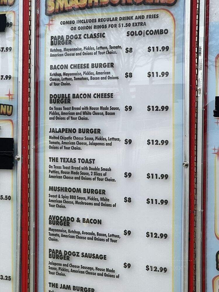 Papa Dogz - Clute, TX menu_pic