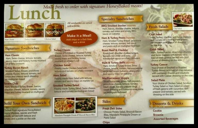 Honeybaked Ham - Anderson, SC menu_pic