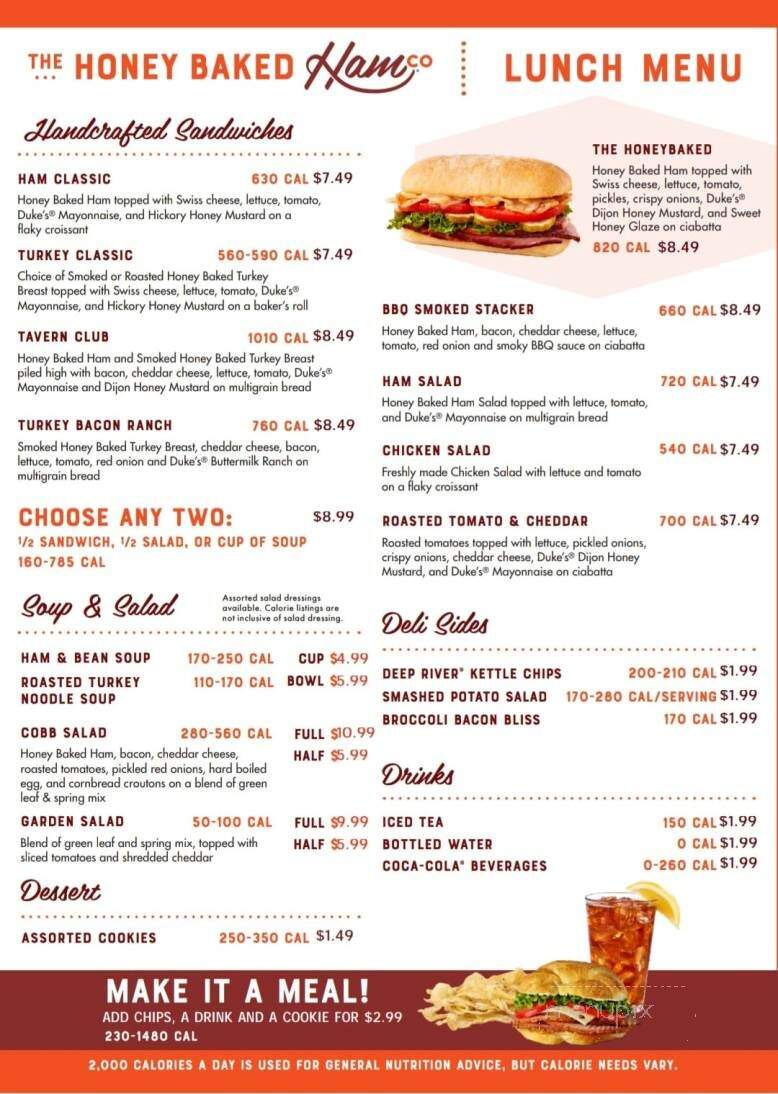 Honeybaked Ham - Anderson, SC menu_pic