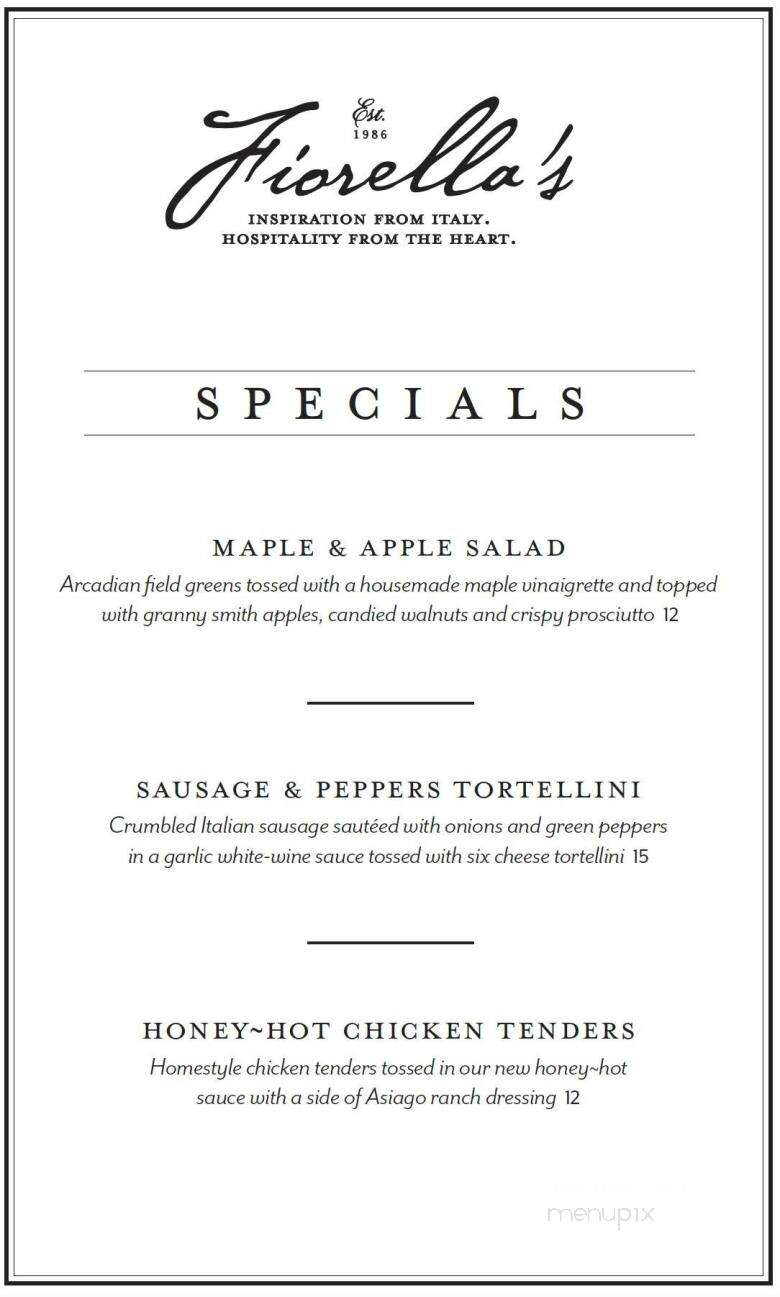 Fiorella's - Lexington, MA menu_pic