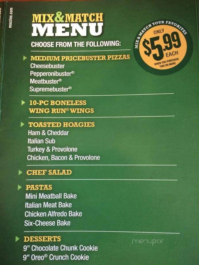 Mazzio's Pizza - Seminole, OK menu_pic
