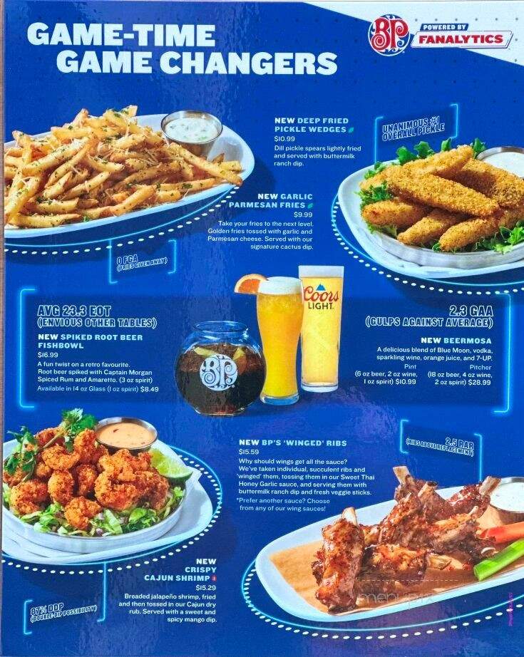 Boston Pizza - Bonnyville, AB menu_pic