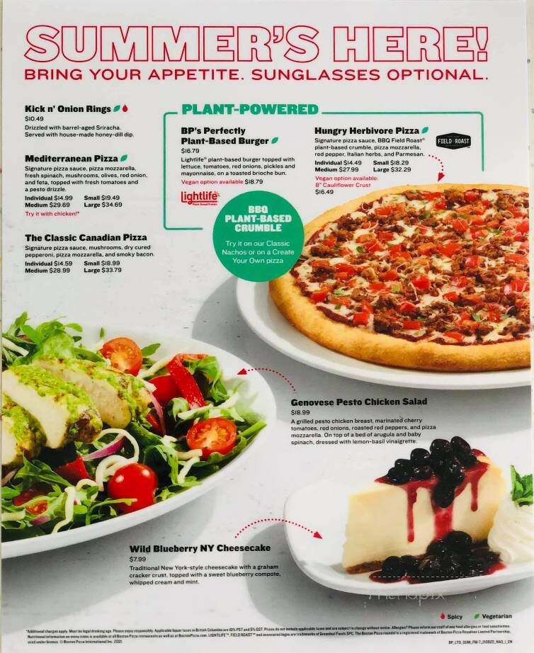 Boston Pizza - Bonnyville, AB menu_pic