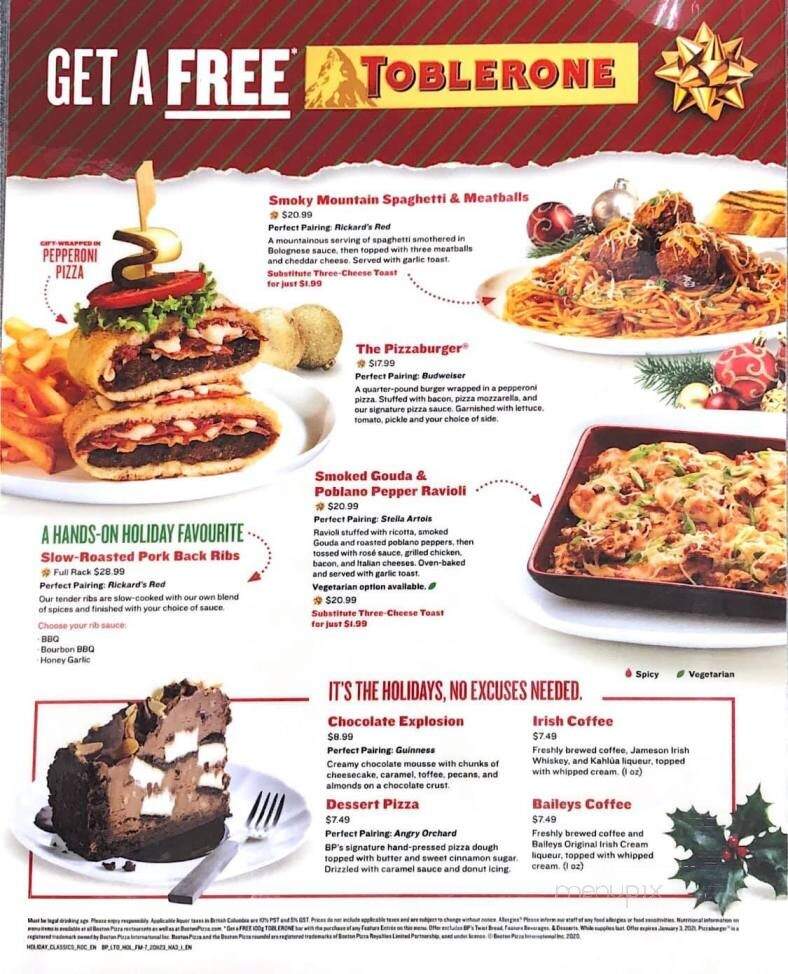 Boston Pizza - Bonnyville, AB menu_pic