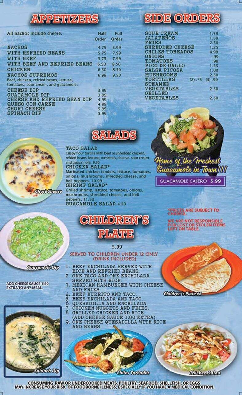 El Patron - Gadsden, AL menu_pic