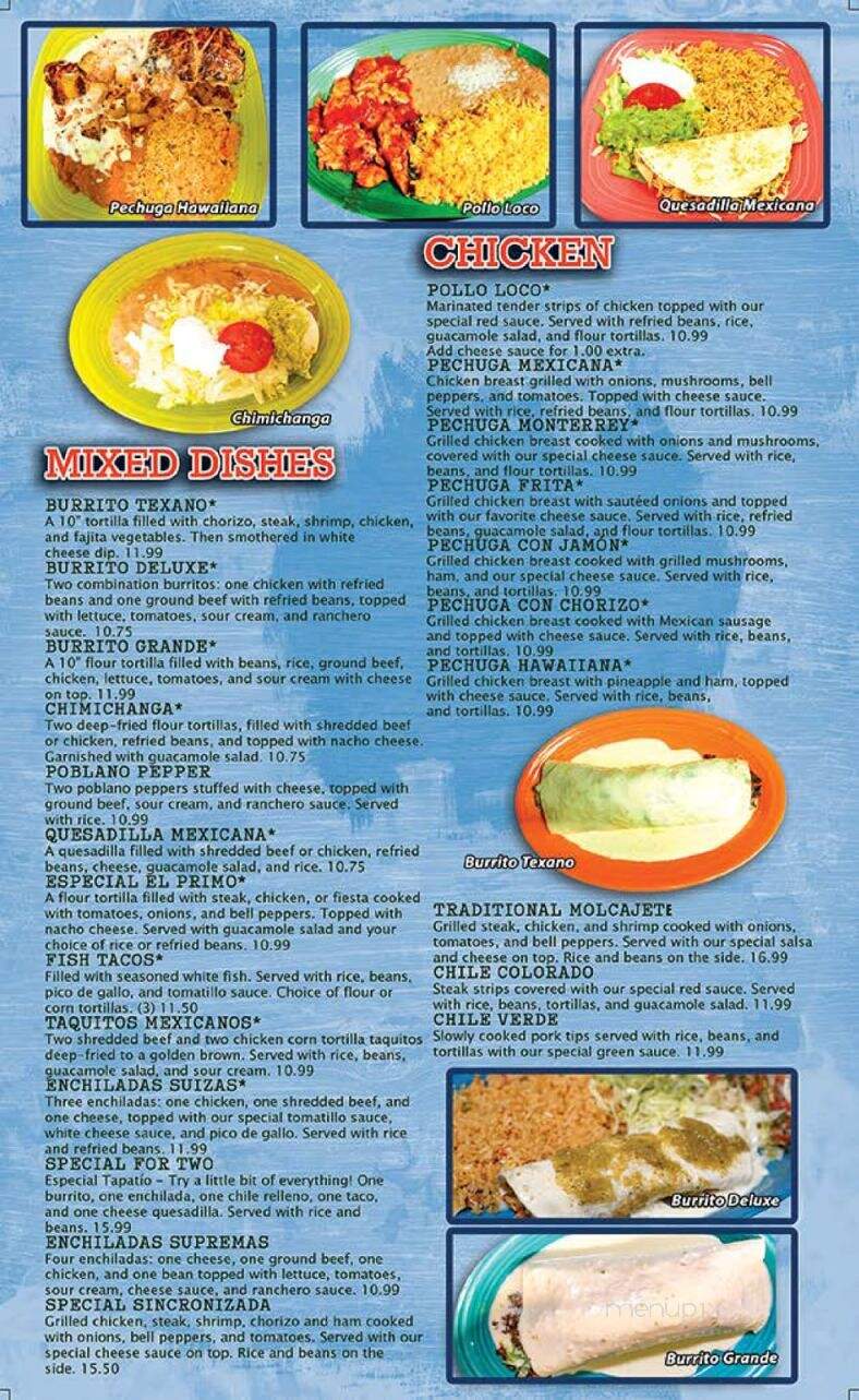 El Patron - Gadsden, AL menu_pic