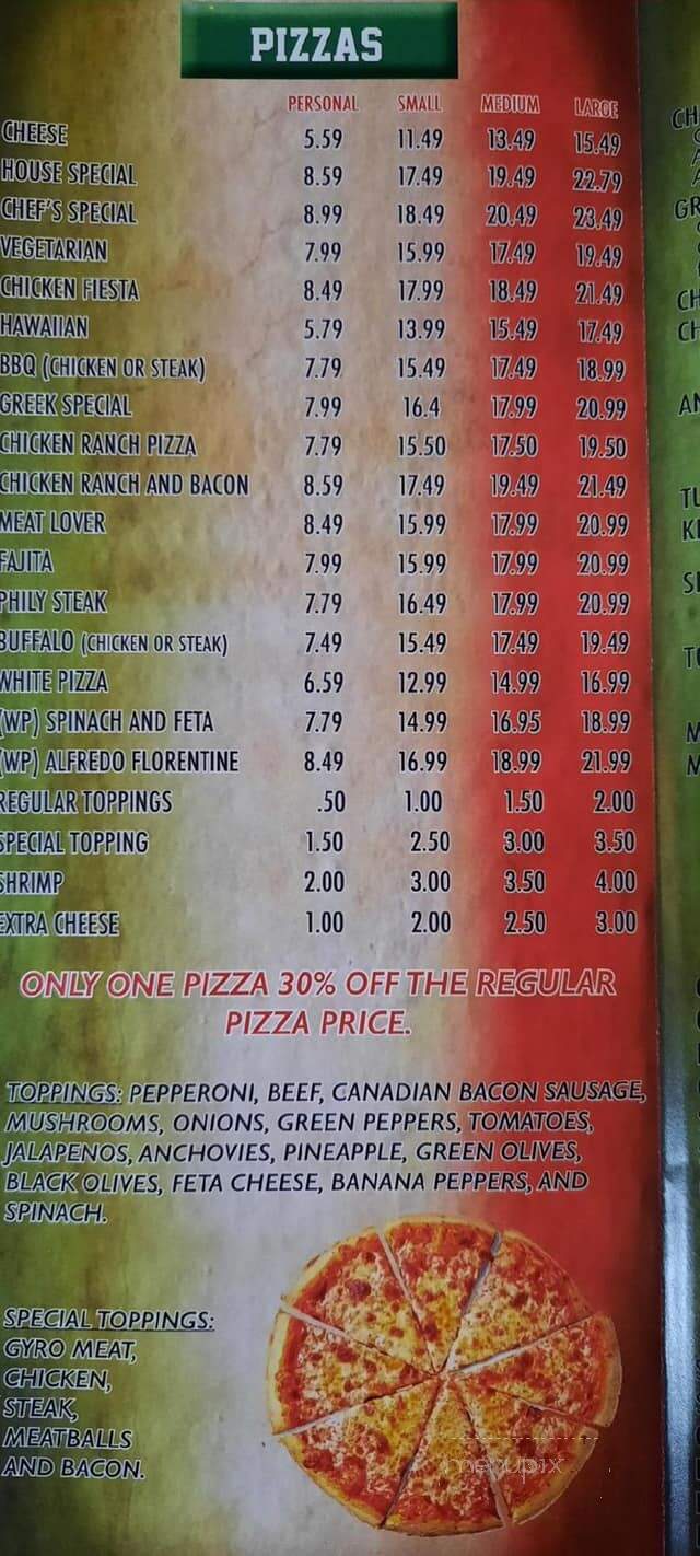 Pizza King - Dunlap, TN menu_pic