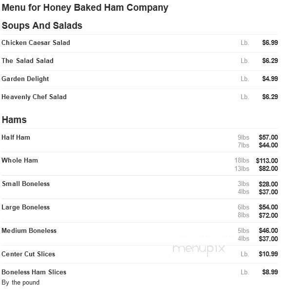 Heavenly Ham - Parkersburg, WV menu_pic