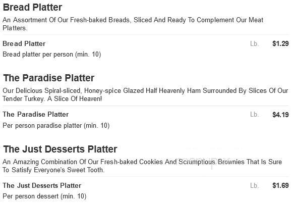 Heavenly Ham - Parkersburg, WV menu_pic