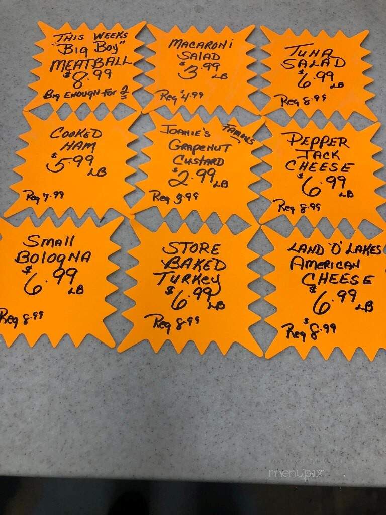 Bob's Foodmart - Stoughton, MA menu_pic