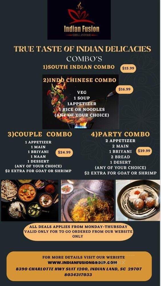 Indian Fusion Grill and Bar - Indian Land, SC