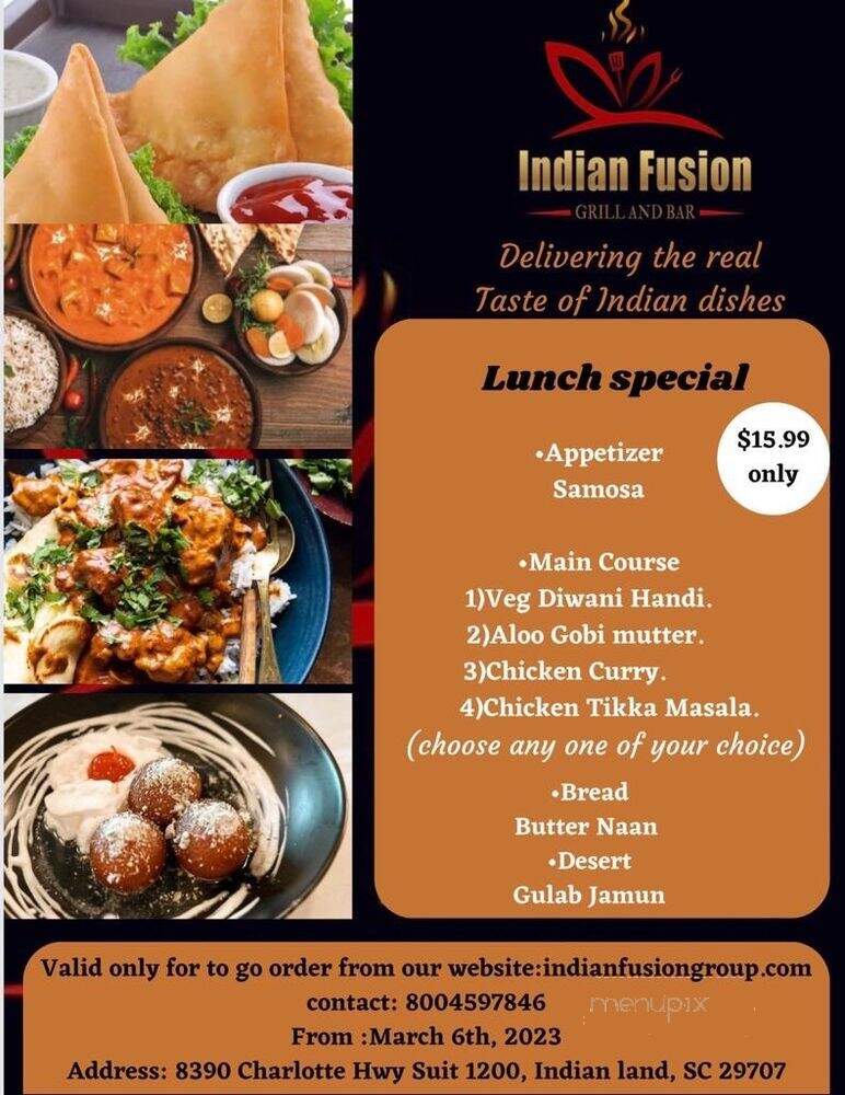 Indian Fusion Grill and Bar - Indian Land, SC