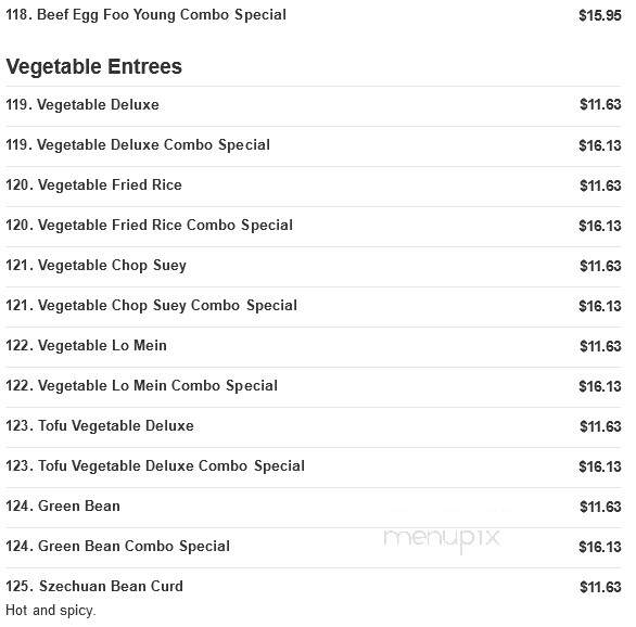 New China Restaurant - Saginaw, MI menu_pic