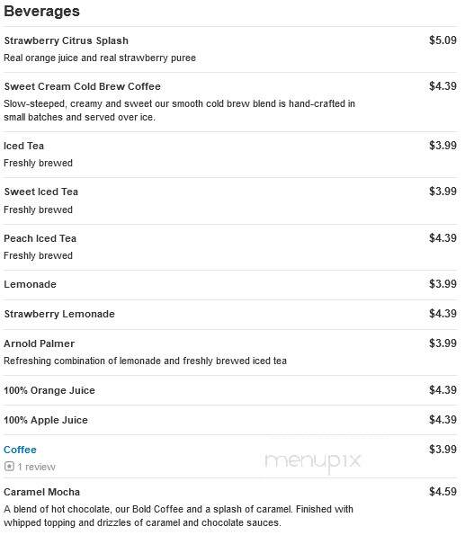 Bob Evans Restaurant - Shamokin Dam, PA menu_pic