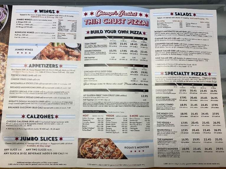 Rosati's Pizza - Oro Valley, AZ menu_pic
