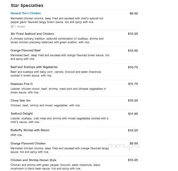 China Star - Dayton, NJ menu_pic